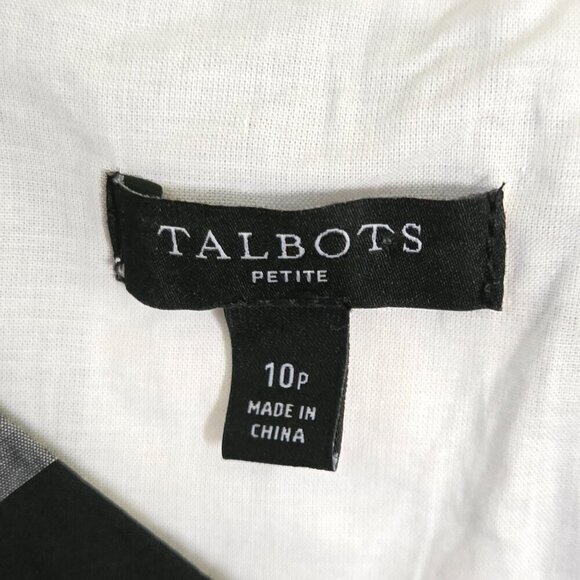 Talbots Zinnia Gingham Fit & Flare Poplin Dress Sweetheart NecklineSize 10p - Picture 10 of 11
